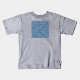 Geometric Flowers - Cornflower Blue Kids T-Shirt